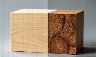 Side by side comparison of a plain board and an engraved board