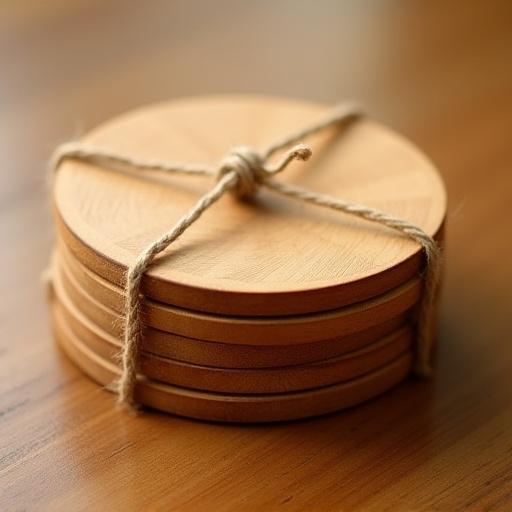 Custom engraved wood coasters