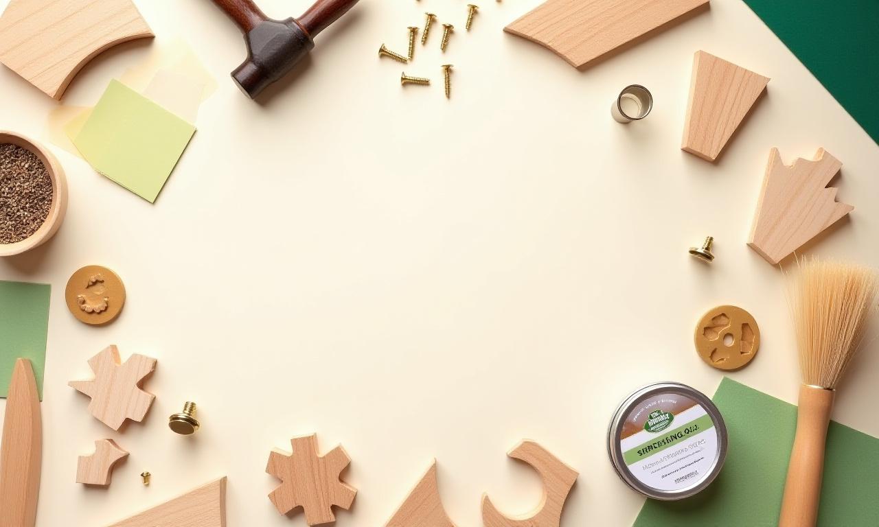 Woodworking beginner kit spread out on a clean workbench